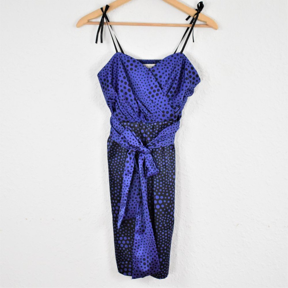 BCBGeneration Silky Polka Dot Dress Small